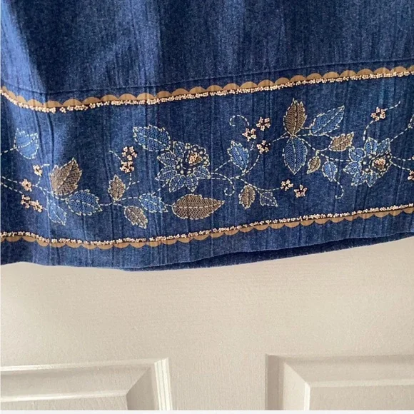 Alfred Dunner Blue Floral Maxi Skirt - Picture 2 of 6